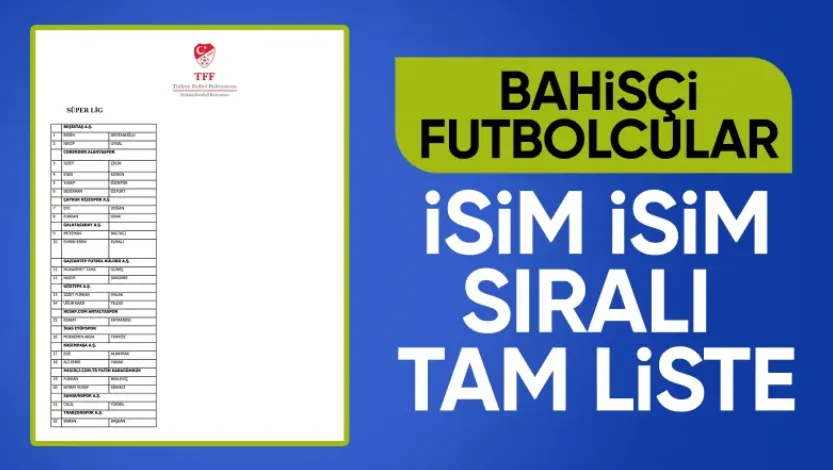 TFF, bahis oynayan futbolcuları PFDK