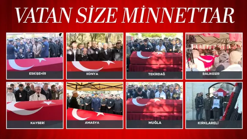 Türkiye 20 vatan evladını uğurluyor