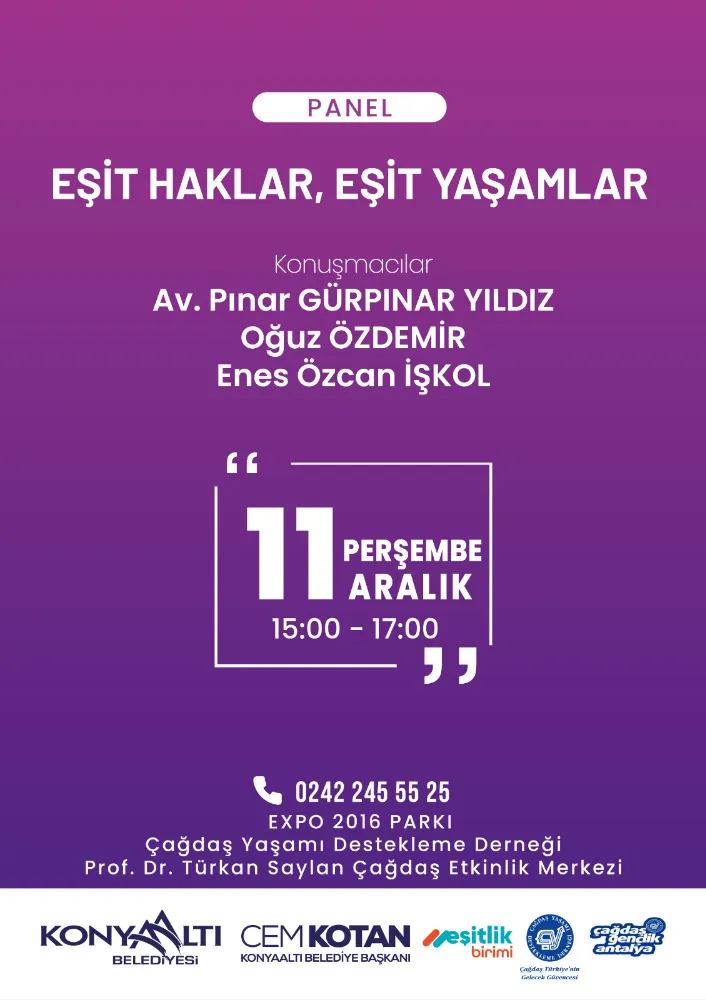 KONYAALTI’NDA EŞİT YAŞAMA FARKINDALIK OLUŞTURULACAK