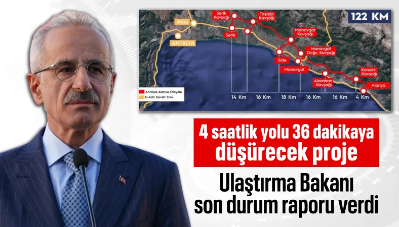 Abdulkadir Uraloğlu duyurdu: Antalya-Alanya Otoyolu